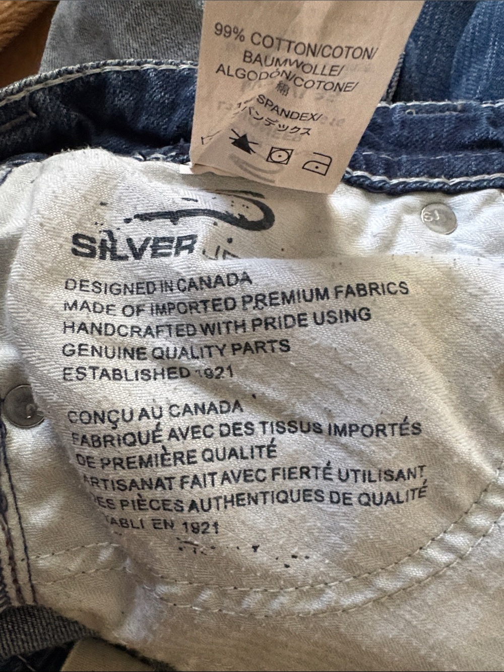 Silver Jeans Co. Pioneer Bootcut Distressed Medium Wash Jeans Size 31x33 - Picture 12 of 12